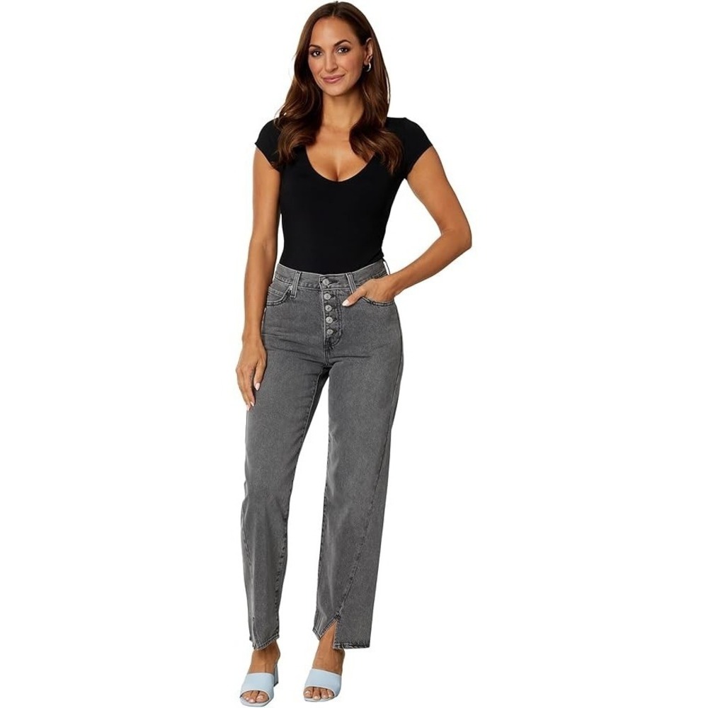 Levi's Women's '94 Baggy Mid-Rise Slit-Hem Twisted Jeans Right Now Size‎ 27 X 31